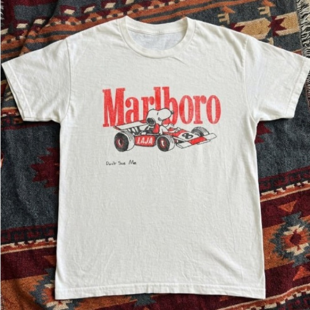 Marlboro Snoopy Racing Graphic Tee - White & Red
